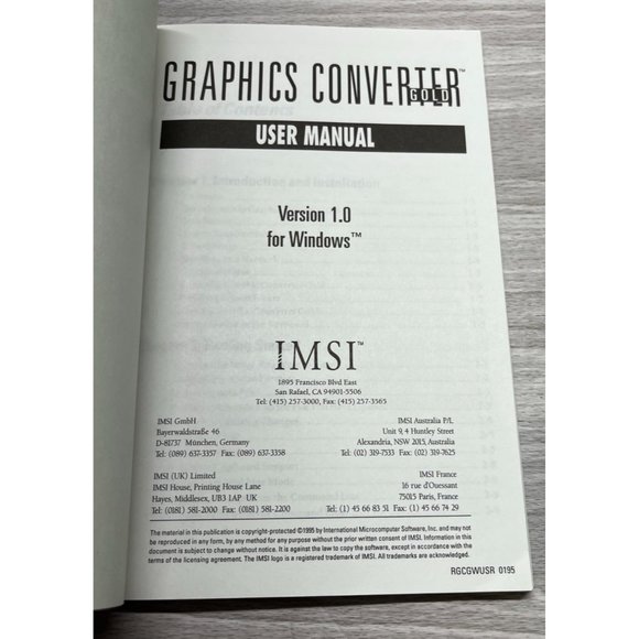 IMSI Graphics Converter Gold User Guide Manual Graphics Management for Windows - Picture 2 of 8
